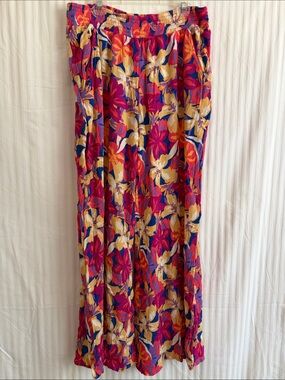 Rip Curl Colorful Floral pants in Fuchsia, Yellow & Blue size L